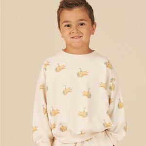 Rylee + Cru Relaxed Sweatshirt Set. Submarine Print. Size 4/5Y.
